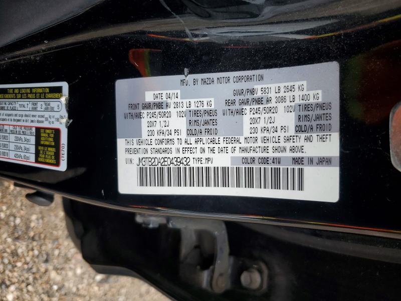 Продаж на аукціоні авто 2014 Mazda Cx-9, vin: JM3TB2DA2E0439432, номер лоту: 60208646