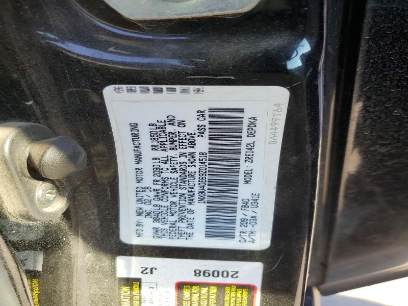 Aukcja sprzedaży 2009 Toyota Corolla, vin: 1NXBU40E69Z014518, numer aukcji: 62440356