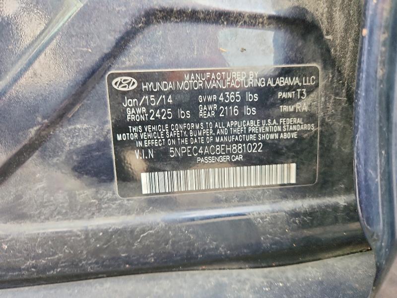 Продаж на аукціоні авто 2014 Hyundai Sonata, vin: 5NPEC4AC8EH881022, номер лоту: 61923526