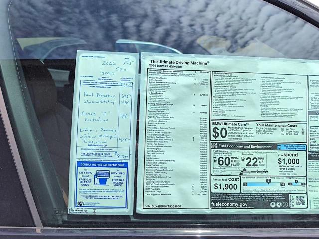 2026 Bmw X5 მანქანა იყიდება აუქციონზე, vin: 5UX43EU04T9355056, აუქციონის ნომერი: 54845676