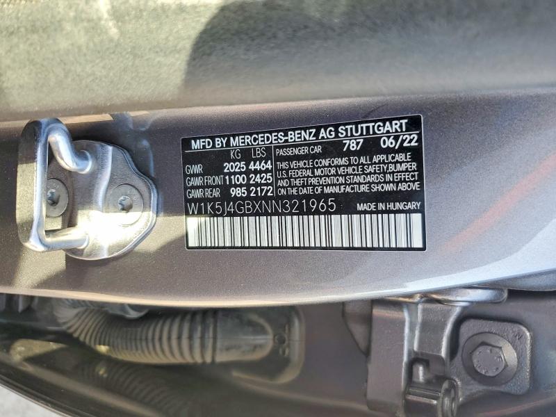 61843216 :رقم المزاد ، W1K5J4GBXNN321965 vin ، 2022 Mercedes-benz Cla مزاد بيع