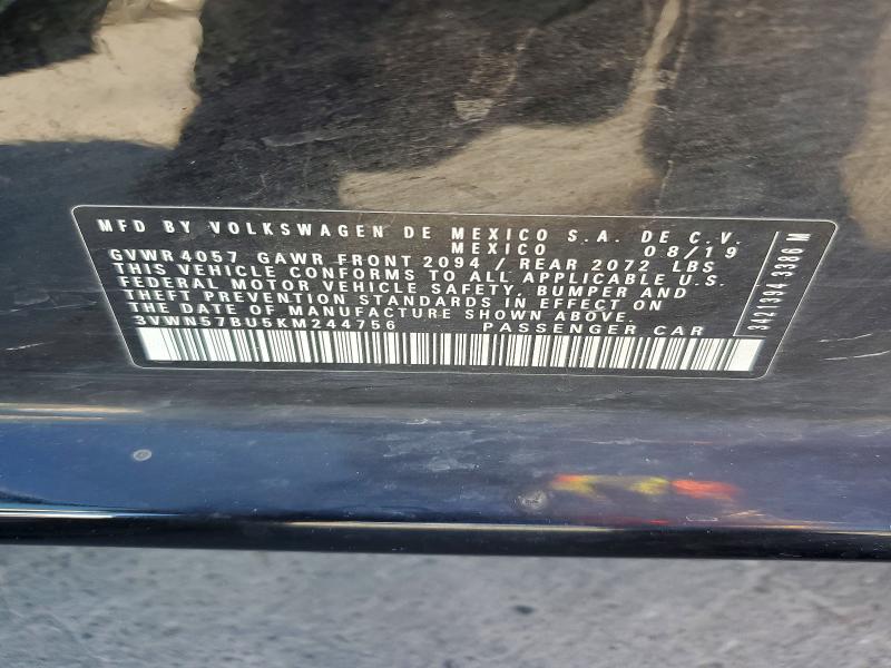 60330266 :رقم المزاد ، 3VWN57BU5KM244756 vin ، 2019 Volkswagen Jetta مزاد بيع