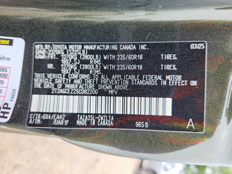61964466 :رقم المزاد ، 2T2AGCEZ2SC082200 vin ، 2025 Lexus Nx 350 مزاد بيع