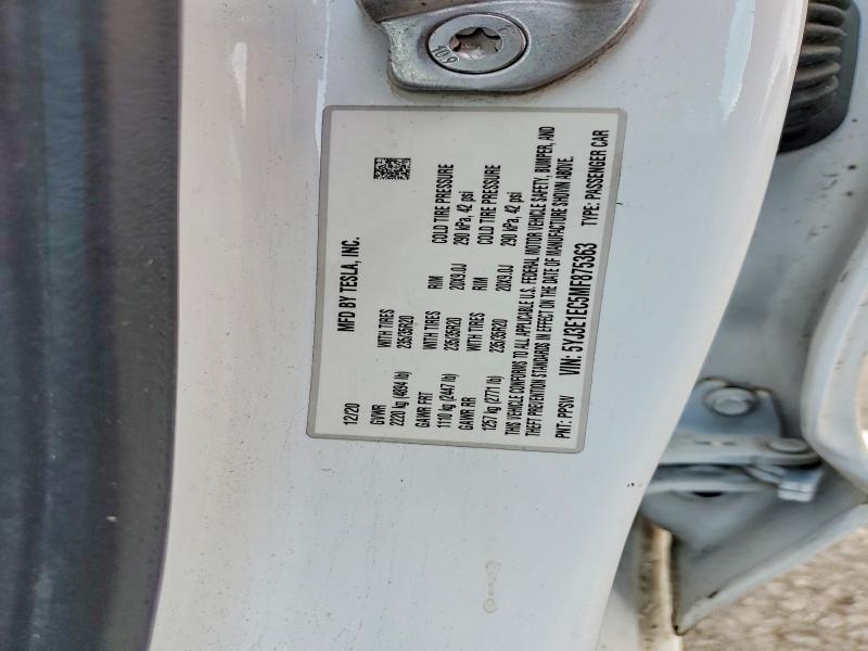 Aukcja sprzedaży 2021 Tesla Model 3, vin: 5YJ3E1EC5MF875363, numer aukcji: 60497726