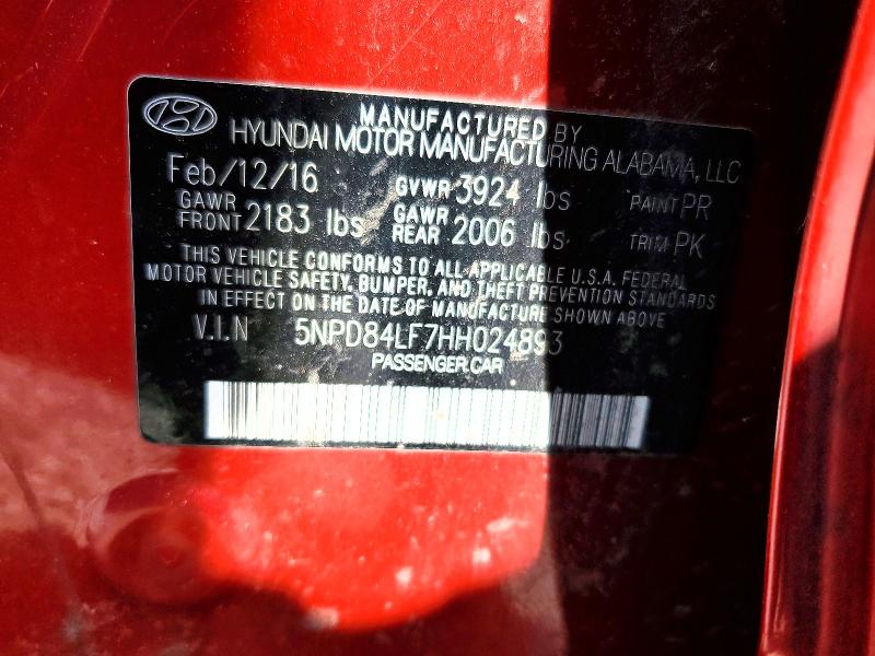 Aukcja sprzedaży 2017 Hyundai Elantra, vin: 5NPD84LF7HH024893, numer aukcji: 61205606