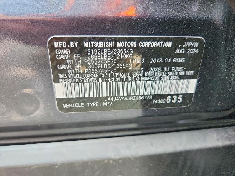 Продаж на аукціоні авто 2024 Mitsubishi Outlander, vin: JA4J4VA82RZ086778, номер лоту: 61906406