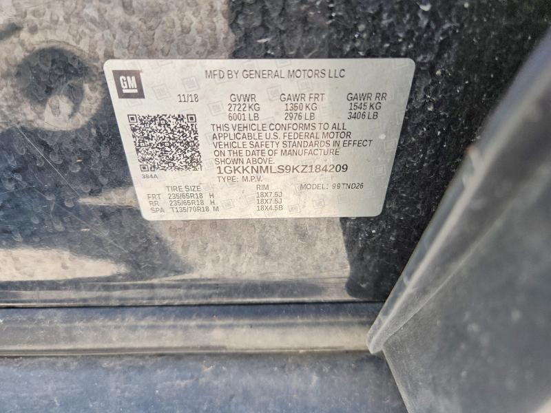 Продажа на аукционе авто 2019 Gmc Acadia, vin: 1GKKNMLS9KZ184209, номер лота: 62952596