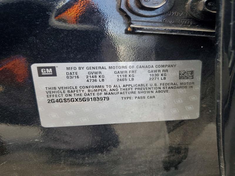 59398236 :رقم المزاد ، 2G4GS5GX5G9183979 vin ، 2016 Buick Regal مزاد بيع