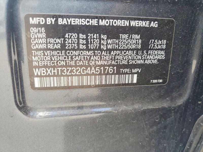 Продаж на аукціоні авто 2016 Bmw X1, vin: WBXHT3Z32G4A51761, номер лоту: 59080136