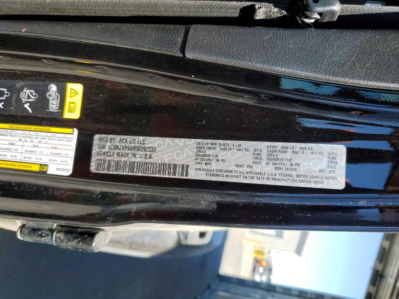 62348396 :رقم المزاد ، 1C4RJXP66RW292237 vin ، 2024 Jeep Wrangler مزاد بيع