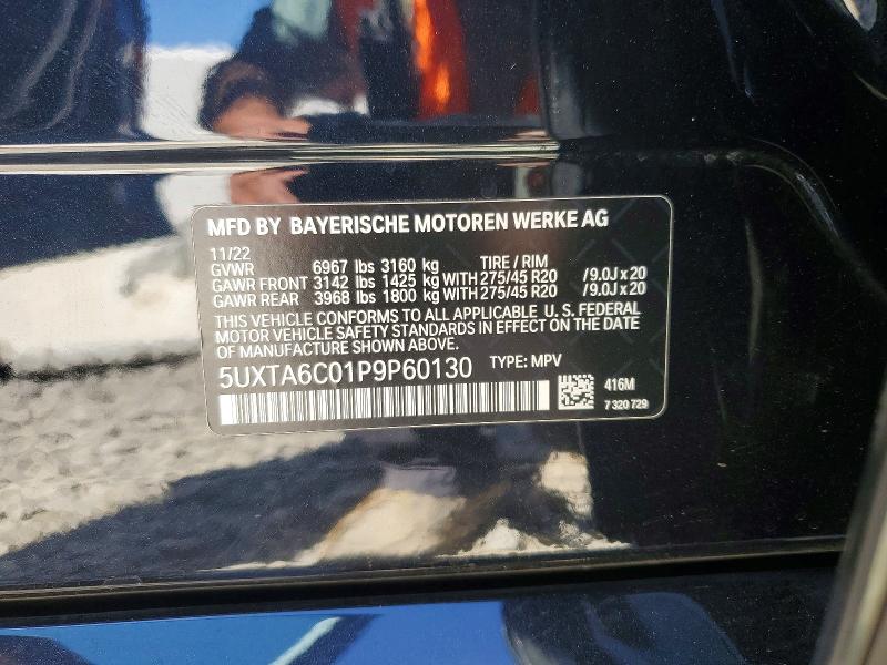 60630746 :رقم المزاد ، 5UXTA6C01P9P60130 vin ، 2023 Bmw X5 مزاد بيع