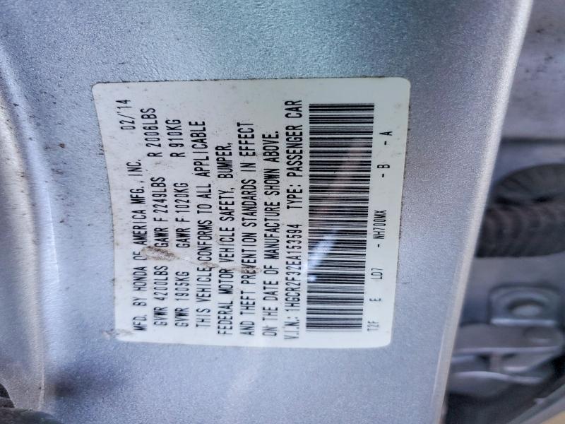Aukcja sprzedaży 2014 Honda Accord, vin: 1HGCR2F32EA153594, numer aukcji: 61899496
