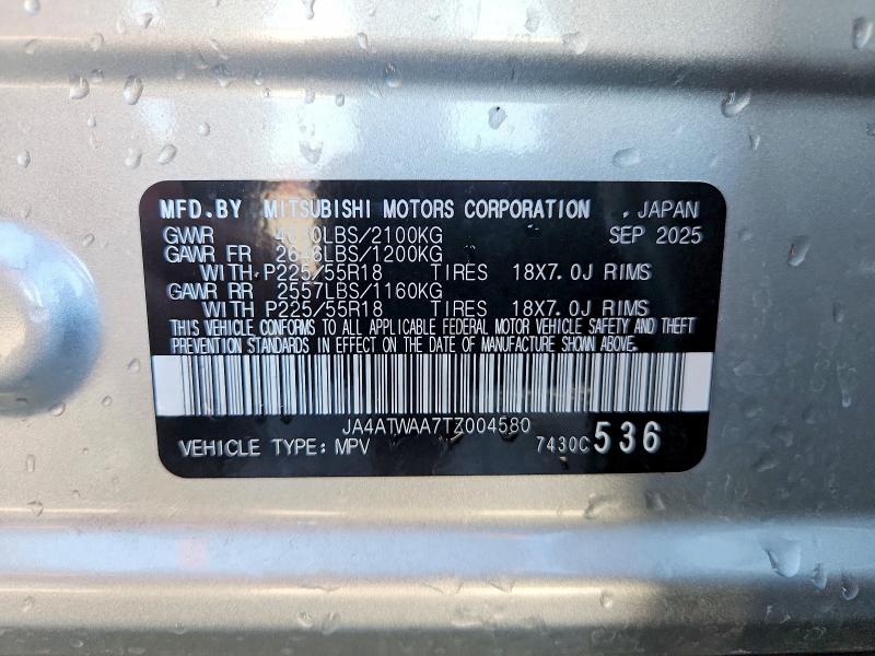 Продаж на аукціоні авто 2026 Mitsubishi Eclipse Cross, vin: JA4ATWAA7TZ004580, номер лоту: 62409916