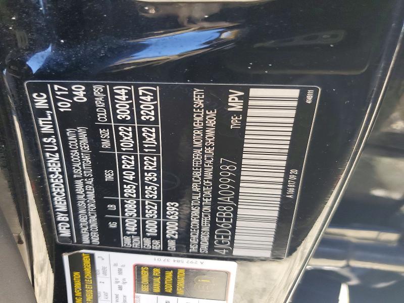 60085166 :رقم المزاد ، 4JGED6EB8JA099987 vin ، 2018 Mercedes-benz Gle Coupe مزاد بيع