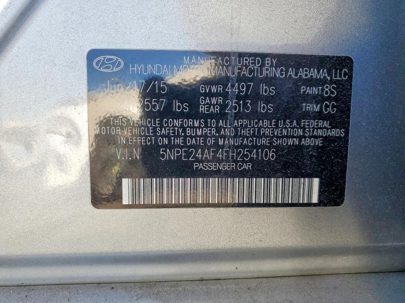 Продаж на аукціоні авто 2015 Hyundai Sonata, vin: 5NPE24AF4FH254106, номер лоту: 61417196