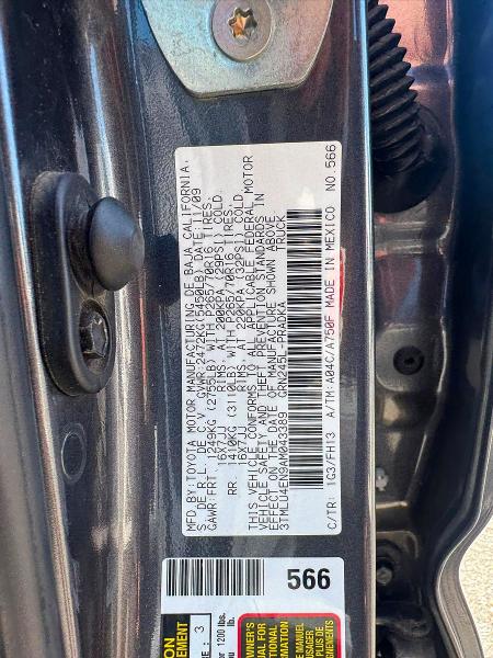 60188696 :رقم المزاد ، 3TMLU4EN9AM043389 vin ، 2010 Toyota Tacoma مزاد بيع