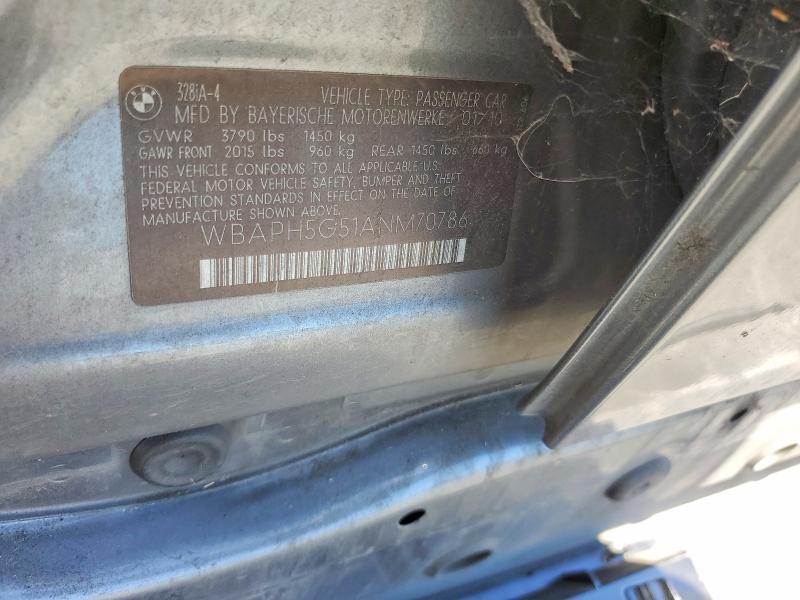 2010 Bmw 328 მანქანა იყიდება აუქციონზე, vin: WBAPH5G51ANM70786, აუქციონის ნომერი: 61044836
