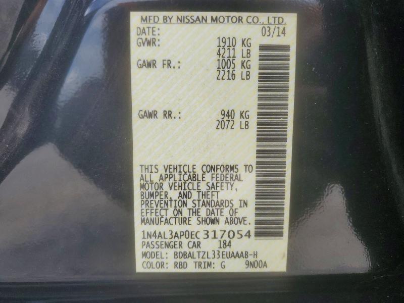 Продаж на аукціоні авто 2014 Nissan Altima, vin: 1N4AL3AP0EC317054, номер лоту: 60579226
