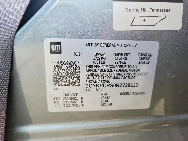 Aukcja sprzedaży 2024 Cadillac Xt6, vin: 1GYKPCRS0RZ729113, numer aukcji: 60331466