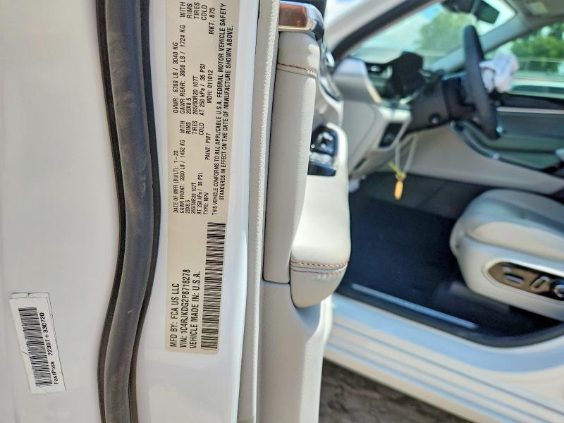 2023 Jeep Grand Cherokee მანქანა იყიდება აუქციონზე, vin: 1C4RJKDG2P8718278, აუქციონის ნომერი: 61387746