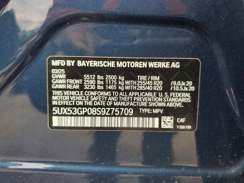 Aukcja sprzedaży 2025 Bmw X3, vin: 5UX53GP08S9Z75709, numer aukcji: 60167376