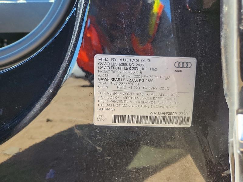 Продажа на аукционе авто 2014 Audi Q5, vin: WA1LFAFP2EA012779, номер лота: 60641246