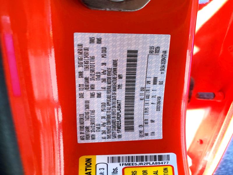 61752616 :رقم المزاد ، 1FMEE5JR2PLA89477 vin ، 2023 Ford Bronco مزاد بيع