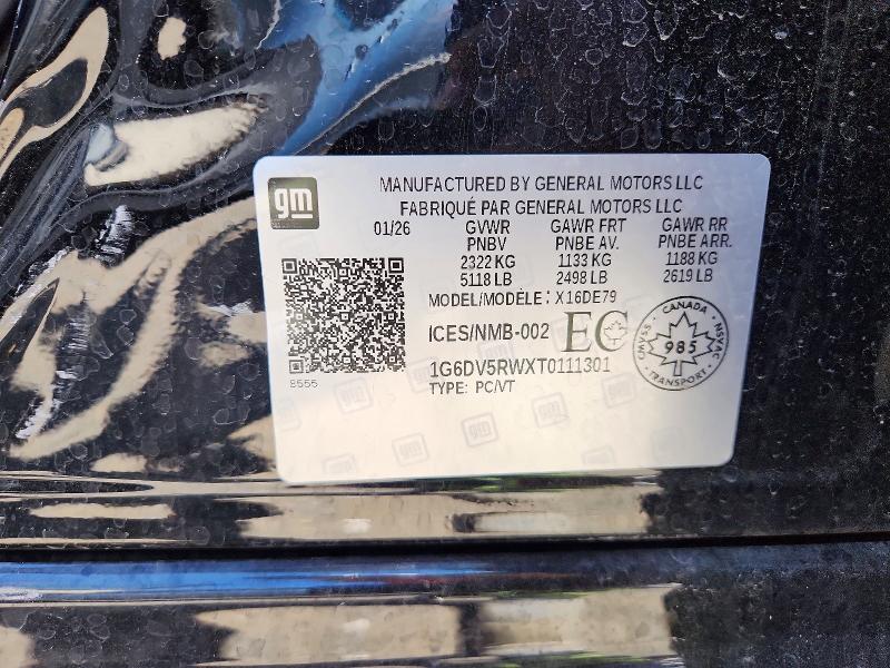 60130226 :رقم المزاد ، 1G6DV5RWXT0111301 vin ، 2026 Cadillac Ct5-v مزاد بيع