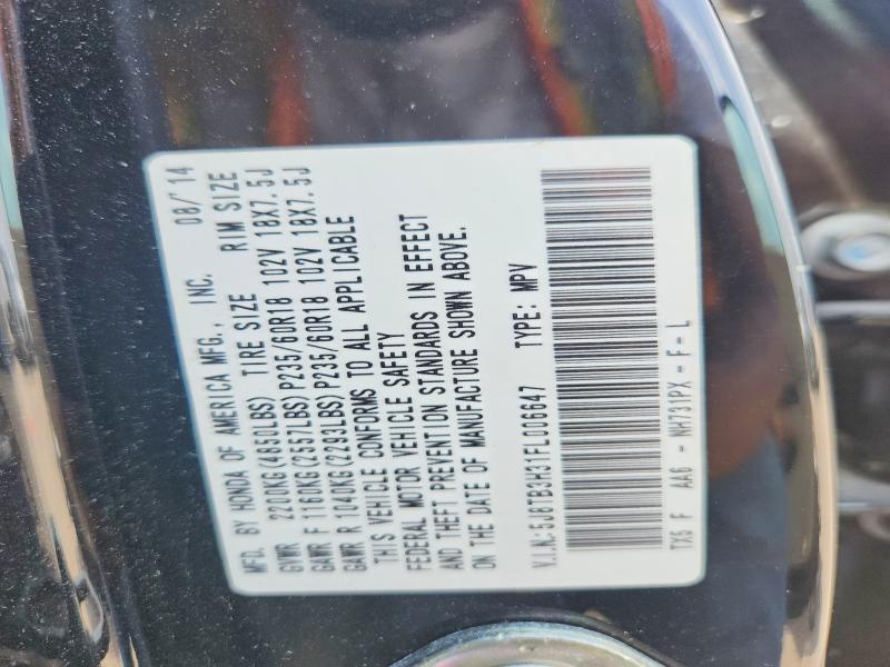 Продажа на аукционе авто 2015 Acura Rdx, vin: 5J8TB3H31FL006647, номер лота: 60654836