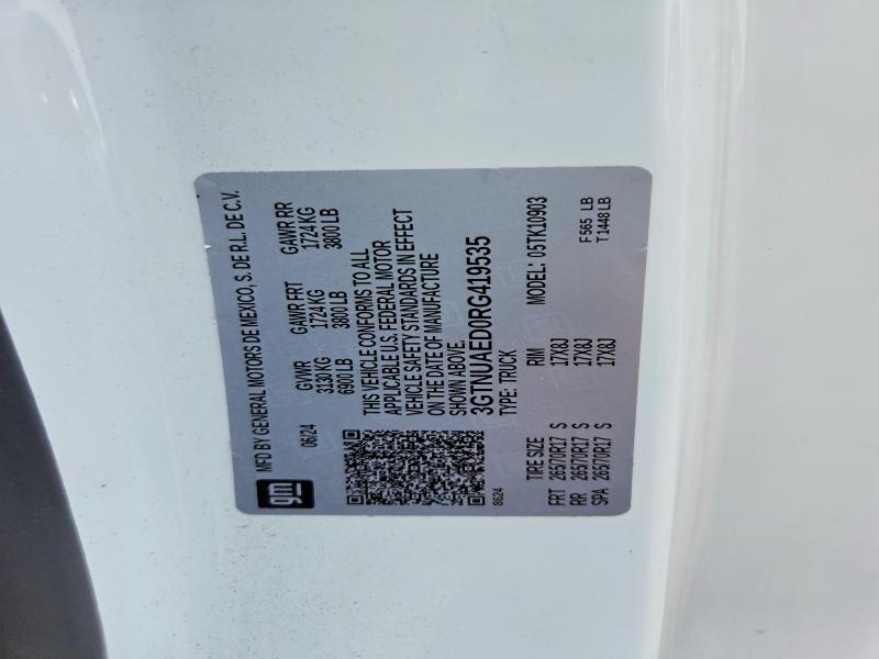 Продажа на аукционе авто 2024 Gmc Sierra, vin: 3GTNUAED0RG419535, номер лота: 61767446