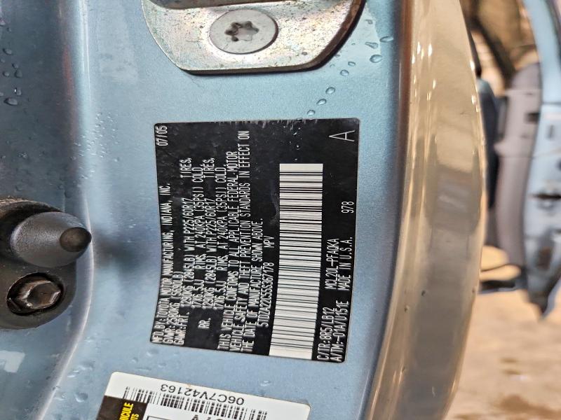 63186756 :رقم المزاد ، 5TDZA22C55S367178 vin ، 2005 Toyota Sienna مزاد بيع
