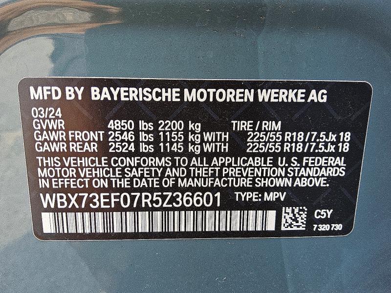 Продаж на аукціоні авто 2024 Bmw X1, vin: WBX73EF07R5Z36601, номер лоту: 61558516
