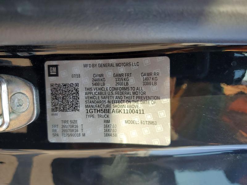 Aukcja sprzedaży 2019 Gmc Canyon, vin: 1GTH5BEA6K1100411, numer aukcji: 62313596