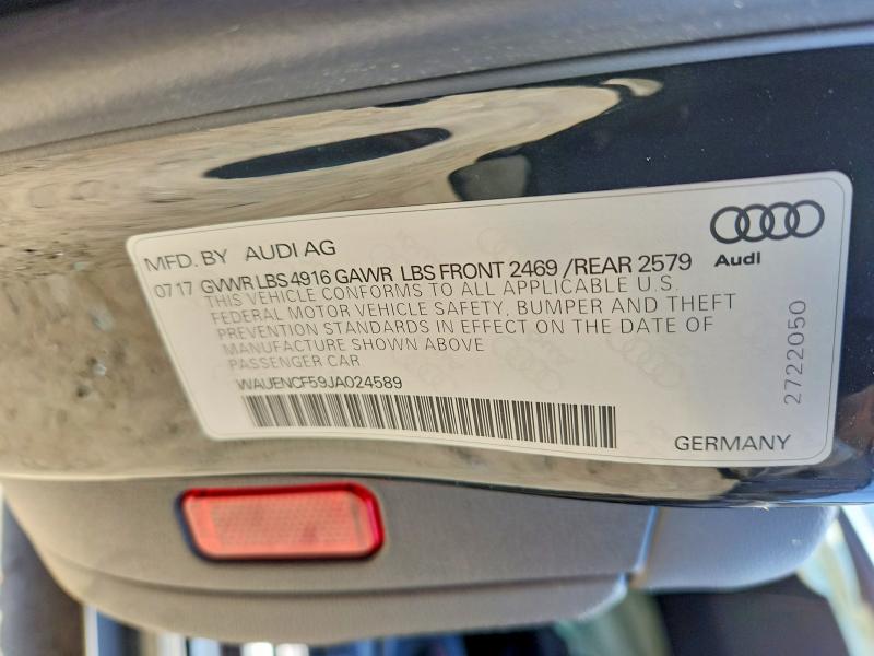 Продажа на аукционе авто 2018 Audi A5, vin: WAUENCF59JA024589, номер лота: 59725066
