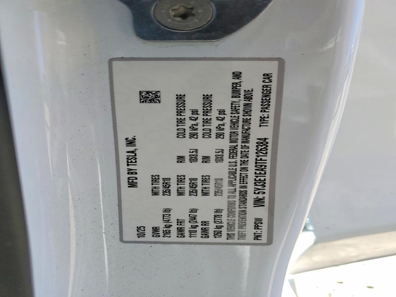 Продаж на аукціоні авто 2026 Tesla Model 3, vin: 5YJ3E1EA9TF126384, номер лоту: 60897606