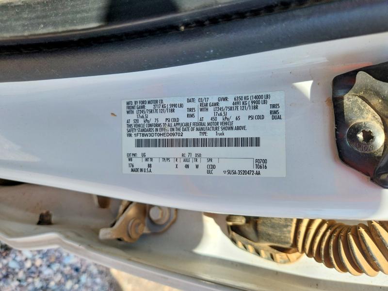 Aukcja sprzedaży 2017 Ford F350, vin: 1FT8W3DT0HED09702, numer aukcji: 60597186