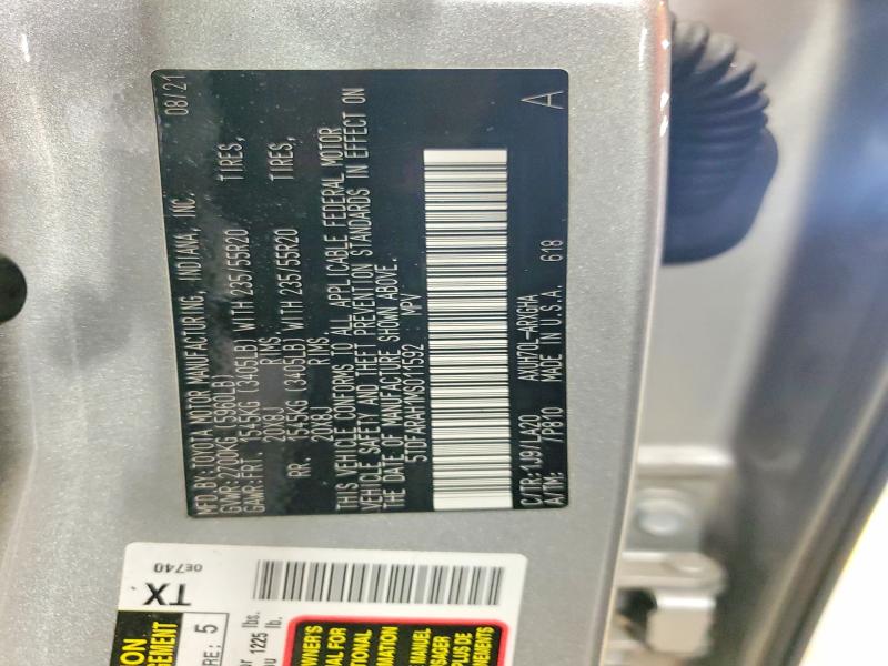 2021 Toyota Highlander მანქანა იყიდება აუქციონზე, vin: 5TDFARAH1MS011592, აუქციონის ნომერი: 61561766