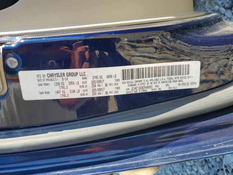 2014 Chrysler Town & Country მანქანა იყიდება აუქციონზე, vin: 2C4RC1BG9ER408931, აუქციონის ნომერი: 63151416