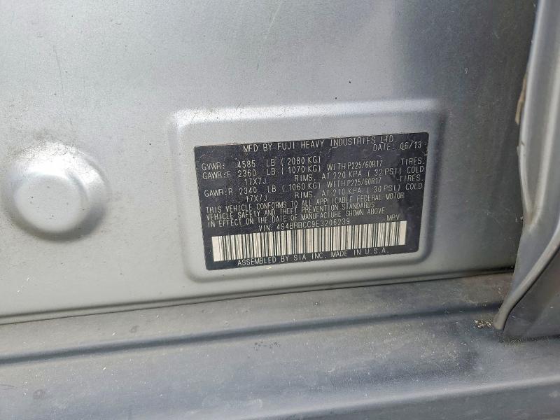 Aukcja sprzedaży 2014 Subaru Outback, vin: 4S4BRBCC9E3206239, numer aukcji: 61954196