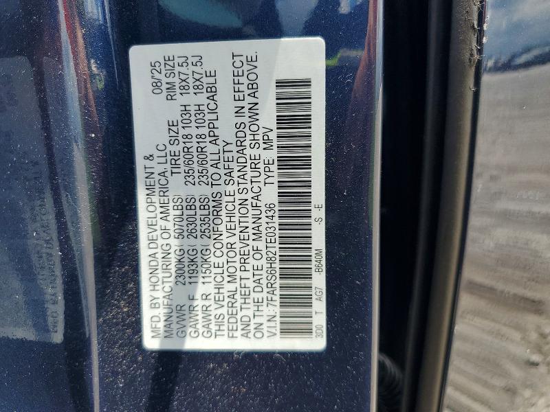 Продаж на аукціоні авто 2026 Honda Cr-v, vin: 7FARS6H82TE031436, номер лоту: 61518286