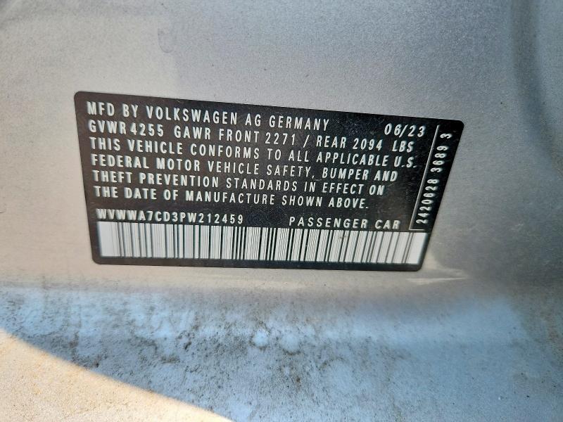 Aukcja sprzedaży 2023 Volkswagen Gti, vin: WVWWA7CD3PW212459, numer aukcji: 79134795