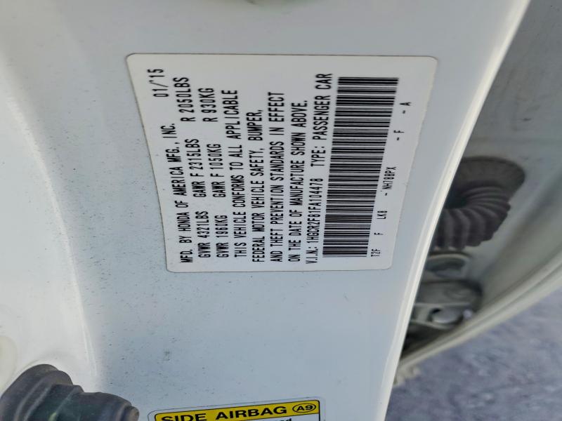 60984746 :رقم المزاد ، 1HGCR2F81FA104478 vin ، 2015 Honda Accord مزاد بيع