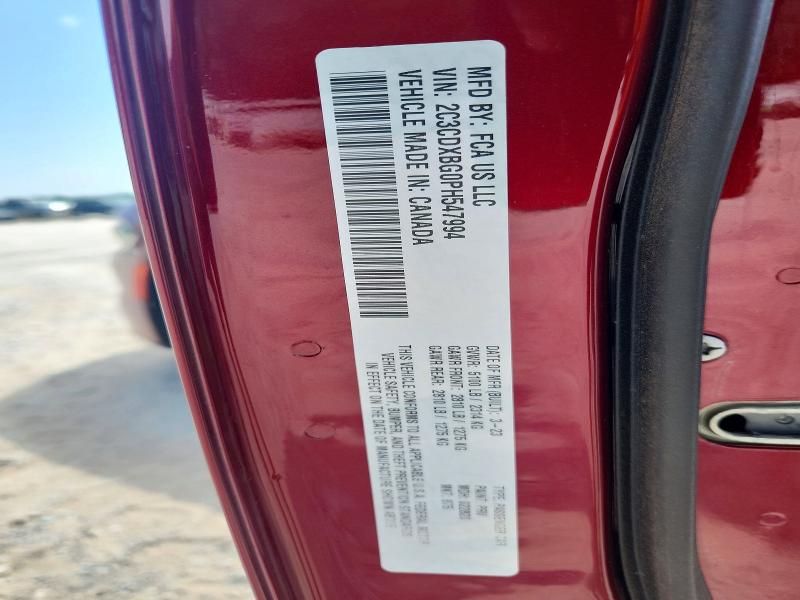 62123706 :رقم المزاد ، 2C3CDXBG0PH547994 vin ، 2023 Dodge Charger مزاد بيع