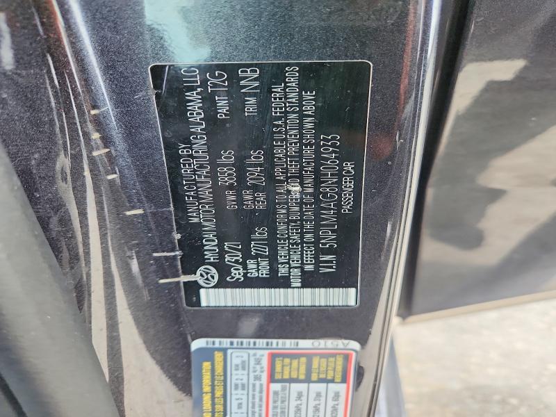 Aukcja sprzedaży 2022 Hyundai Elantra, vin: 5NPLM4AG8NH064933, numer aukcji: 59594556