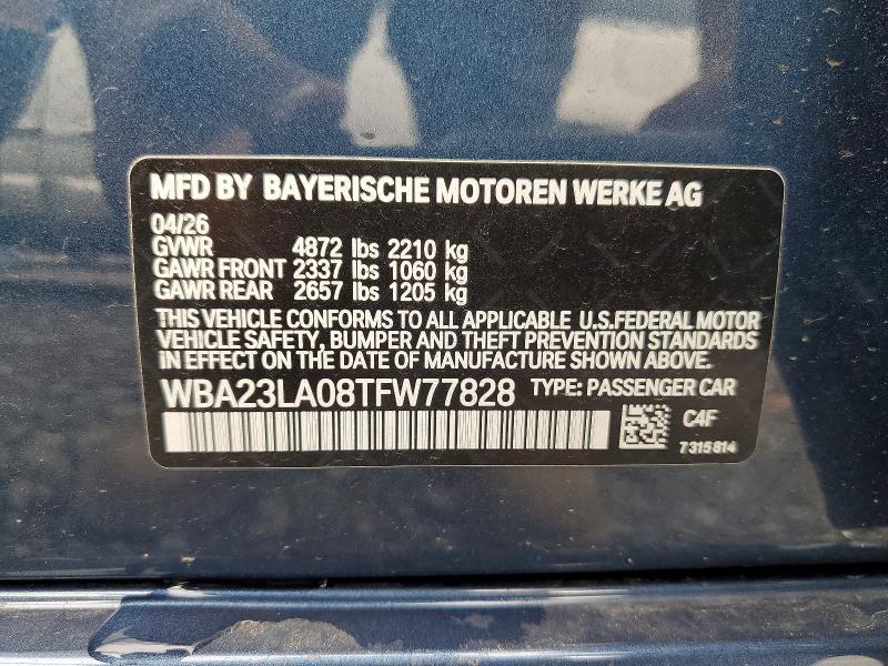 Aukcja sprzedaży 2026 Bmw 330xi, vin: WBA23LA08TFW77828, numer aukcji: 60257866