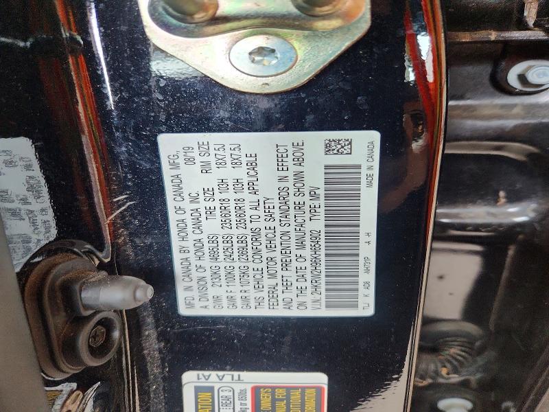Aukcja sprzedaży 2019 Honda Cr-v, vin: 2HKRW2H96KH654902, numer aukcji: 62562846