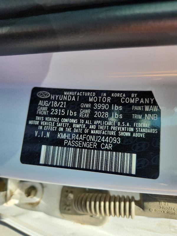 Auction sale of the 2022 Hyundai Elantra, vin: KMHLR4AF0NU244093, lot number: 59872466
