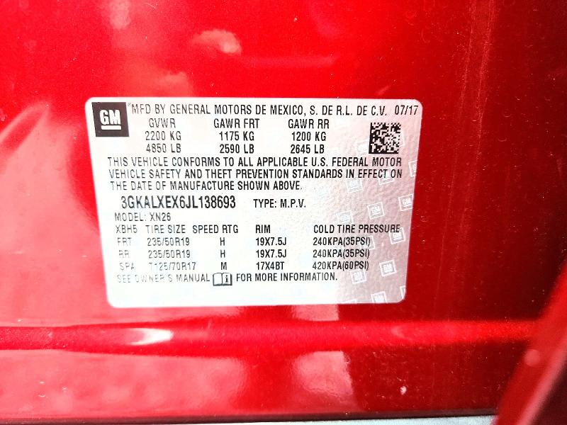 Продаж на аукціоні авто 2018 Gmc Terrain, vin: 3GKALXEX6JL138693, номер лоту: 62426596