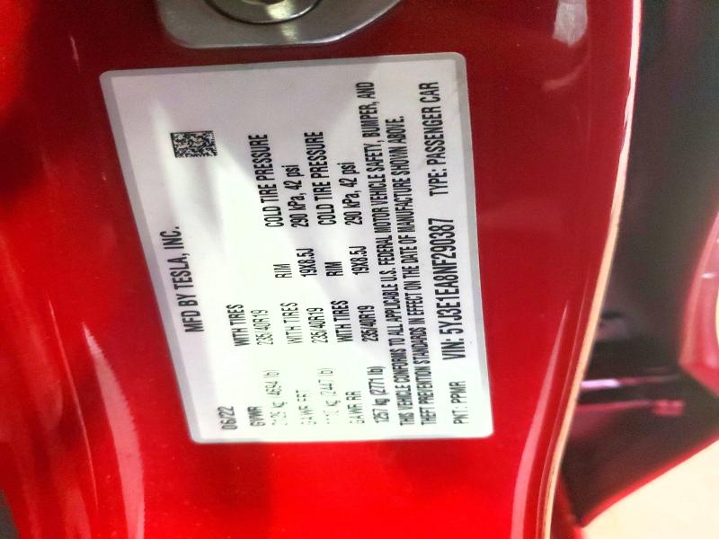 Продажа на аукционе авто 2022 Tesla Model 3, vin: 5YJ3E1EA8NF290387, номер лота: 62405326