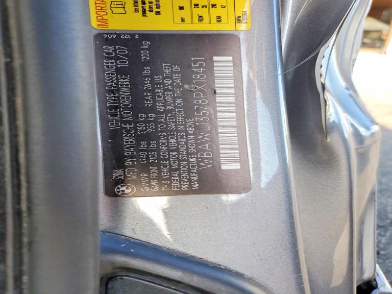 Продаж на аукціоні авто 2008 Bmw 328, vin: WBAWL13578PX18451, номер лоту: 62142946